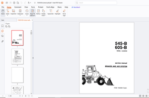 Fiatallis 545-B 605-B Wheel Loader(Brakes &amp; Air System)Service Manual - PDF DOWNLOAD