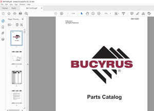 Cat Bucyrus RH200 Hydraulic Shovel Parts Catalog Manual BI015200 – PDF DOWNLOAD