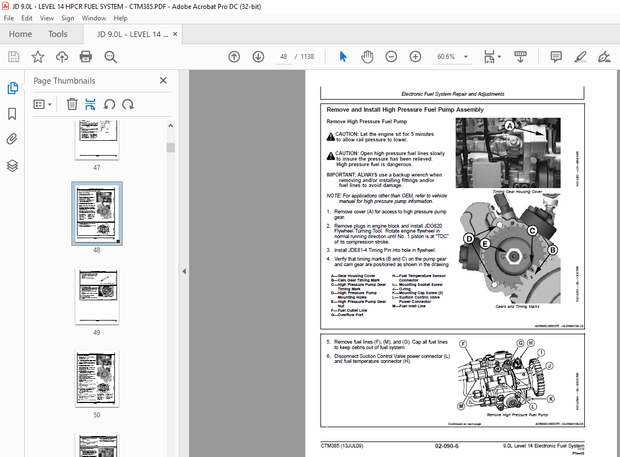 John Deere Diesel Engine Powertech 9.0 L Technical Manual CTM385 - PDF DOWNLOAD