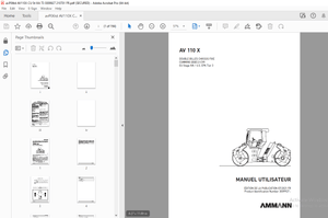 AMMANN AV 110 X DOUBLE BILLES CHÂSSIS FIXE MANUEL UTILISATEUR 3009927 - PDF