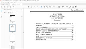 Ag Chem 8104 8144 TerraGator Chassis 2003 Service Manual_AG727525 – PDF DOWNLOAD