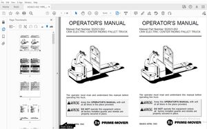 BT PRIME MOVER CMX ELECTRIC CENTER RIDING PALLET TRUCK OPERATOR&#x27;S MANUAL 302823-002 - PDF DOWNLOAD