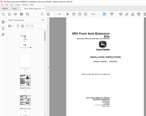 John Deere 8RX 310, 8RX 340, 8RX 370 &amp; 8RX 410 Instruction Manual PDF 