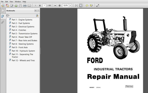 New Holland Ford 545 Industrial Tractor Service Repair Manual (40023021R0) – New Holland Ford 545