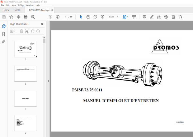DROMOS RC30-RT35 Ponts MANUEL D’EMPLOI ET D’ENTRETIEN – PDF DOWNLOAD