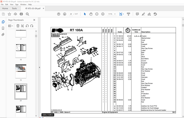 AGCO NA RT140-180A REPAIR TIME SCHEDULE MANUAL – PDF DOWNLOAD