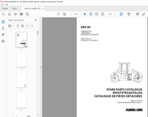 Ammann ARX 90 Tandem Roller Parts Catalogue Manual 3026691 PDF