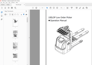 Hyundai Forklift 10ELOP Low Order Picker Operation Manual - PDF DOWNLOAD
