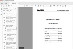 Crown Forklift IC Hamech D-4TNE98 DIESEL ENGINE Service Manual – PDF DOWNLOAD