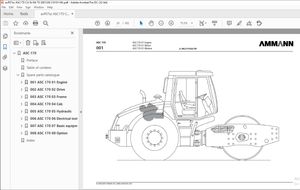 Ammann ASC 170 Single Drum Roller Parts Manual 3001339 - PDF