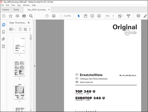 Pottinger Tractor TOP 340 U EUROTOP 340 U Spare parts list Manual – PDF DOWNLOAD
