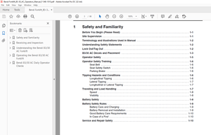 Bendi Landoll B330 AC Electric Narrow Aisle Forklift Operator’s Manual F-548-1010 – PDF DOWNLOAD