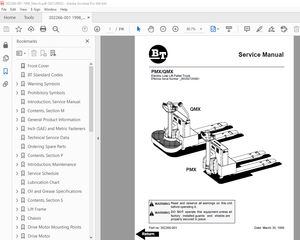 BT Prime-Mover PMX QMX Electric Low Lift Pallet Truck Service Manual PN 302266-001 - PDF DOWNLOAD