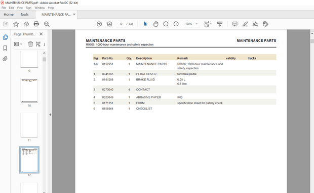 Still STED Forklift Electric Fork Truck Maintenance Parts List Manual – PDF DOWNLOAD