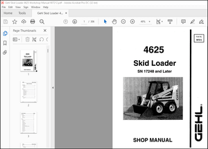 Gehl Skid Loader 4625 Workshop Manual 907212 – PDF DOWNLOAD