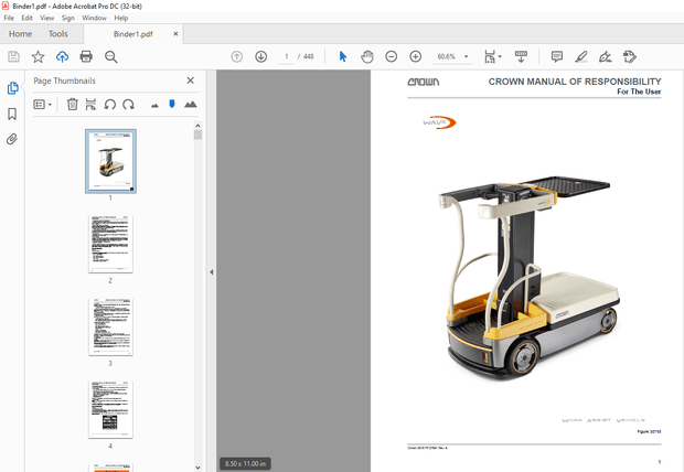 Crown Forklift 60 Series Service Manual – PDF DOWNLOAD 