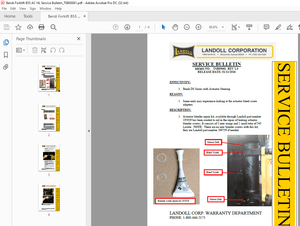 Bendi Forklift B55 AC HL Service Bulletin Manual TSB00061 – PDF DOWNLOAD