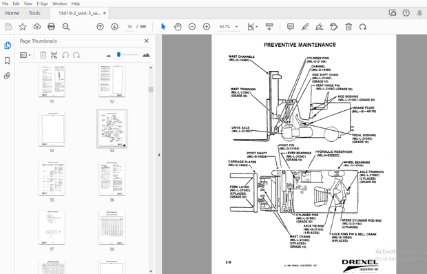 Drexel SL44-3 Service &amp; Parts Manual 15019-2 – PDF DOWNLOAD