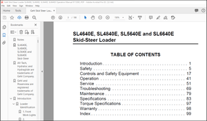 Gehl SL4640E SL4840E SL5640E SL6640E Skid-Steer Loader Operator’s Manual 917208 – PDF DOWNLOAD