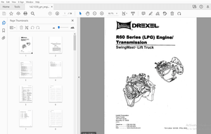 Drexel SwingMast Lift Truck R60 Series (LPG) Engine/Transmission Parts Manual 1421039 – PDF DOWNLOAD
