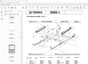 Terex Crane A600 Catalogue Pieces Detachees 43522 – PDF DOWNLOAD