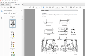 Hyundai 35DF-7 Diesel Forklift Trucks Operator’s Manual 2023 PDF