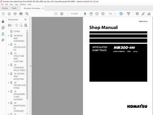 Komatsu HM300-5E0 Wheel Loader Shop Manual SEN06594-05 – PDF DOWNLOAD
