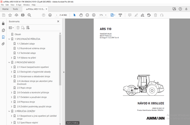 AMMANN ARS 110 NÁVOD K OBSLUZE 3004254 - PDF