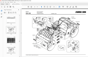 Ammann AV 70 X Tandem Roller Parts Manual SN 4062005 - PDF
