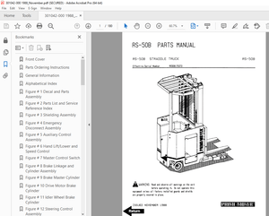 BT Prime-Mover RS-50B Straddle Truck Parts Manual_1988 SN RS508170373 - PDF DOWNLOAD