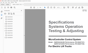 Daewoo Doosan Forklift BC20S to B30S-2 Service Manuals SB2034E02 - PDF DOWNLOAD