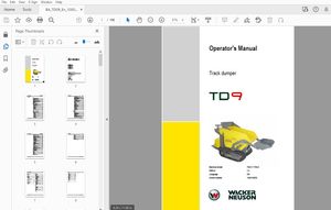 WACKER NEUSON TD9 TRACK DUMPER OPERATOR’S MANUAL 1000136953 – PDF DOWNLOAD