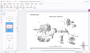 Piaggio Vespa VSB I Model GS 160 Series I &amp; II Service Station Manual - PDF DOWNLOAD