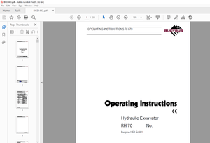 Cat Bucyrus RH 70 Hydraulic Excavator OPERATING INSTRUCTIONS MANUAL – PDF DOWNLOAD