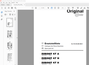 Pottinger Tractor EUROHIT 47 A EUROHIT 47 N EUROHIT 47 H Spare parts list Manual – PDF DOWNLOAD 
