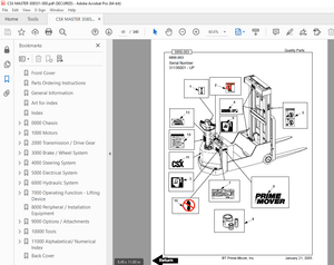 BT Prime Mover CSX10 CSX20 CSX30 CSX40 Electric Stacker Truck Parts Manual 25268000-UP - PDF 