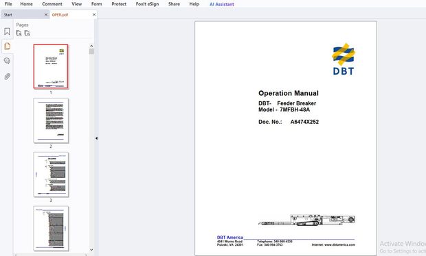 Cat DBT 7MFBH-48A Operation Manual BI629472 - PDF DOWNLOAD