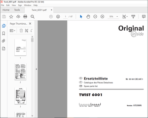 Pottinger Tractor TWIST 6001 Spare parts list Manual – PDF DOWNLOAD