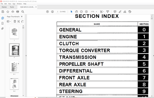 Toyota Forklift 6FG10-30 6FD10-30 Service Manual - PDF DOWNLOAD