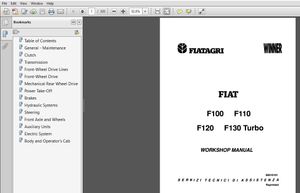 New Holland Fiat F100 F110 F120 F130 Turbo Service Repair Manual (06910101) New Holland Fiat F100 – 