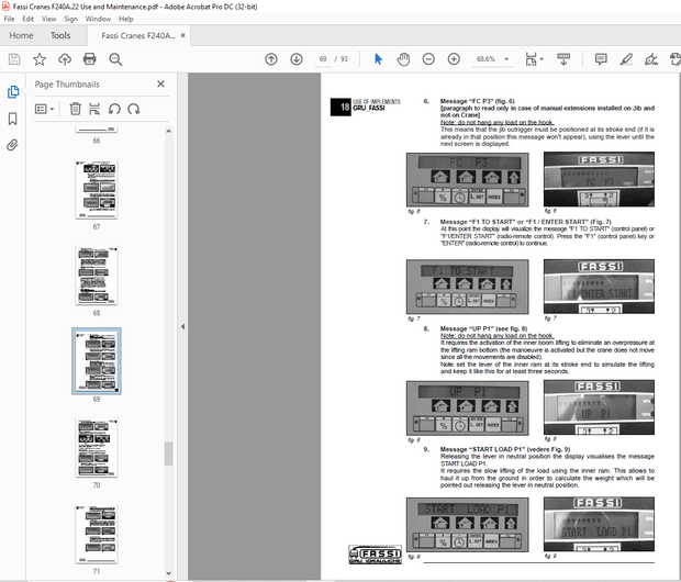Fassi Cranes F 240A.22 Use and Maintenance Manual – PDF DOWNLOAD