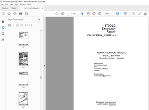 John Deere 870GLC Excavator REPAIR TECHNICAL MANUAL TM13343X19 - PDF DOWNLOAD