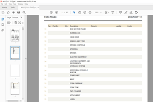 Still Diesel Fork Truck M15 M15T LPG Fork Truck Spare Parts List Manual – PDF DOWNLOAD