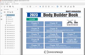2023 Hino XL Series Body Builder Book Service Manual BM2144A6USA – PDF DOWNLOAD