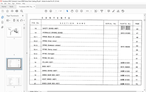 FURUKAWA UNIC UR800 SERIES Hydraulic Crane Parts Manual SN E100001PDF DOWNLOAD