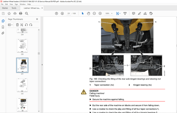Liebherr Wheel loaders L 518-1664 Service manual – PDF DOWNLOAD