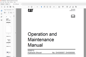 Cat Bucyrus 6090FS Hydraulic Shovel Operation and Maintenance Manual BI015808 – PDF DOWNLOAD
