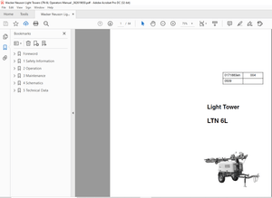 Wacker Neuson Light Towers LTN 6L Operators Manual – PDF DOWNLOAD
