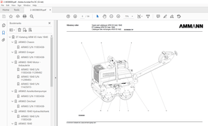 Ammann ARW 65 Hatz 1B40 Walk Behind Roller Parts Manual 11003438 PDF