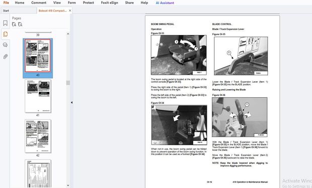 Bobcat 418 Compact Excavator Operation &amp; Maintenance Manual 6986852 - PDF DOWNLOAD